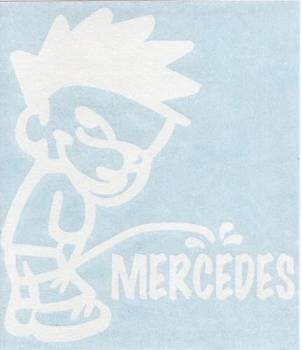 Miniatura 2 de Boy Pee On MERC - Divertido mear en el coche, camión, camioneta, ciclomotor, casco duro, vaso de manualidades automotriz, calcomanía de vinilo para