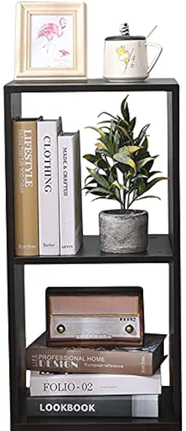 Doppio Cubo arredo portaoggetti Libreria Scaffale Wenge 35x30x70 legno MDF mensola scaffale Design Ufficio ingresso soggiorno