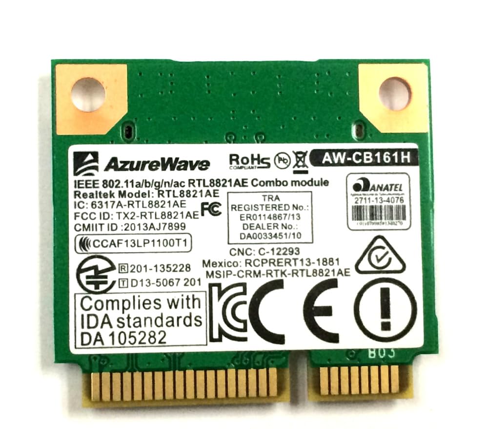 NEW Wireless Network Card Azurewave AW-CB161H For Realtek RTL8821AE 802.11AC 433Mbps WiFi Bluetooth 4.0 Wireless 2.4/5.0GHz