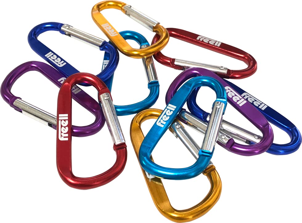 Amazon.co.jp: Freell フリール カラー カラビナリング 10個セット D型