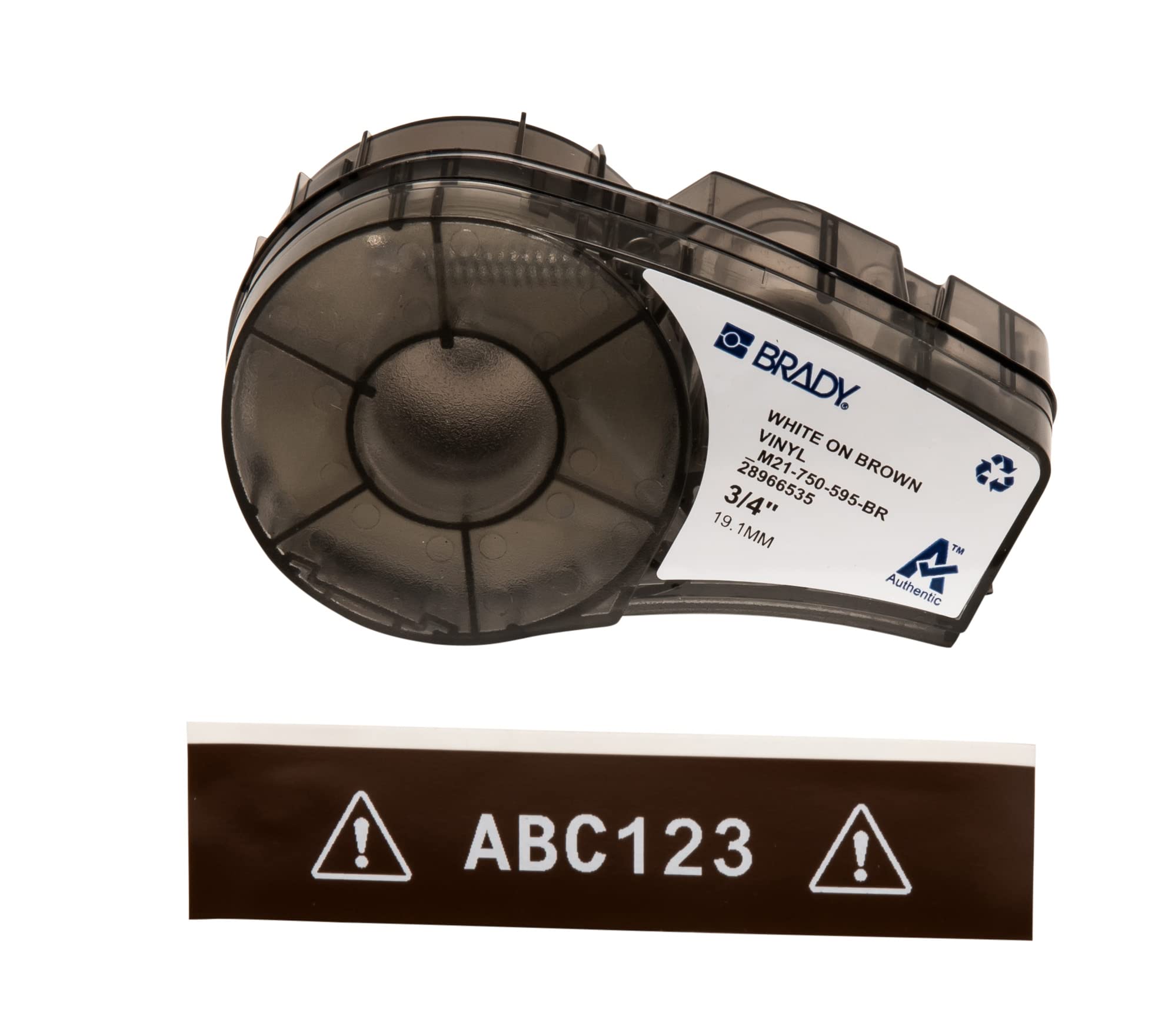 Bmp21 Series Indoor-Outdoor Vinyl Labels 0.75" W X 21' L, Brown