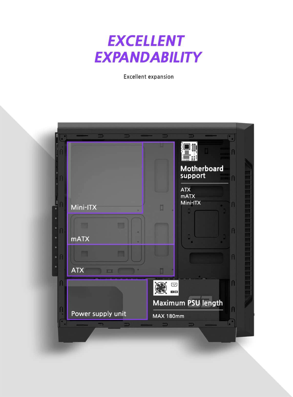 Zalman S3 TG - Caja de Torre Mediana con Panel acristalado (Negro)