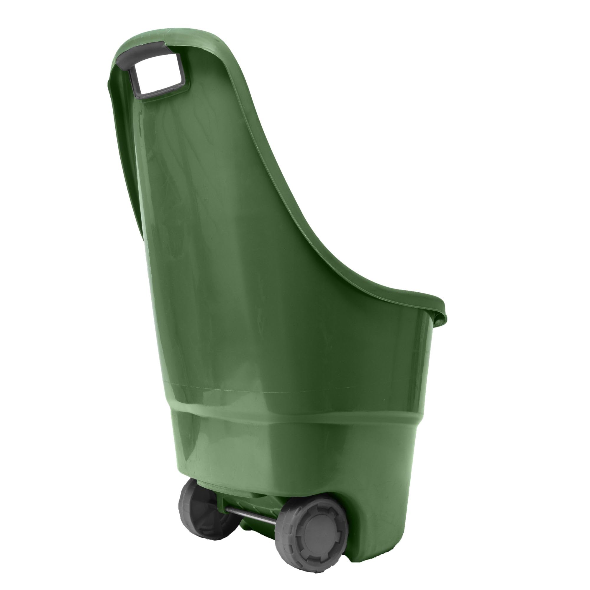 WERKA PRO, Chariot de Jardin sur Roues 45L, Transport Facile et Pratique, maniabilité Exceptionnelle, Conception Robuste en PVC, Vert, Standard