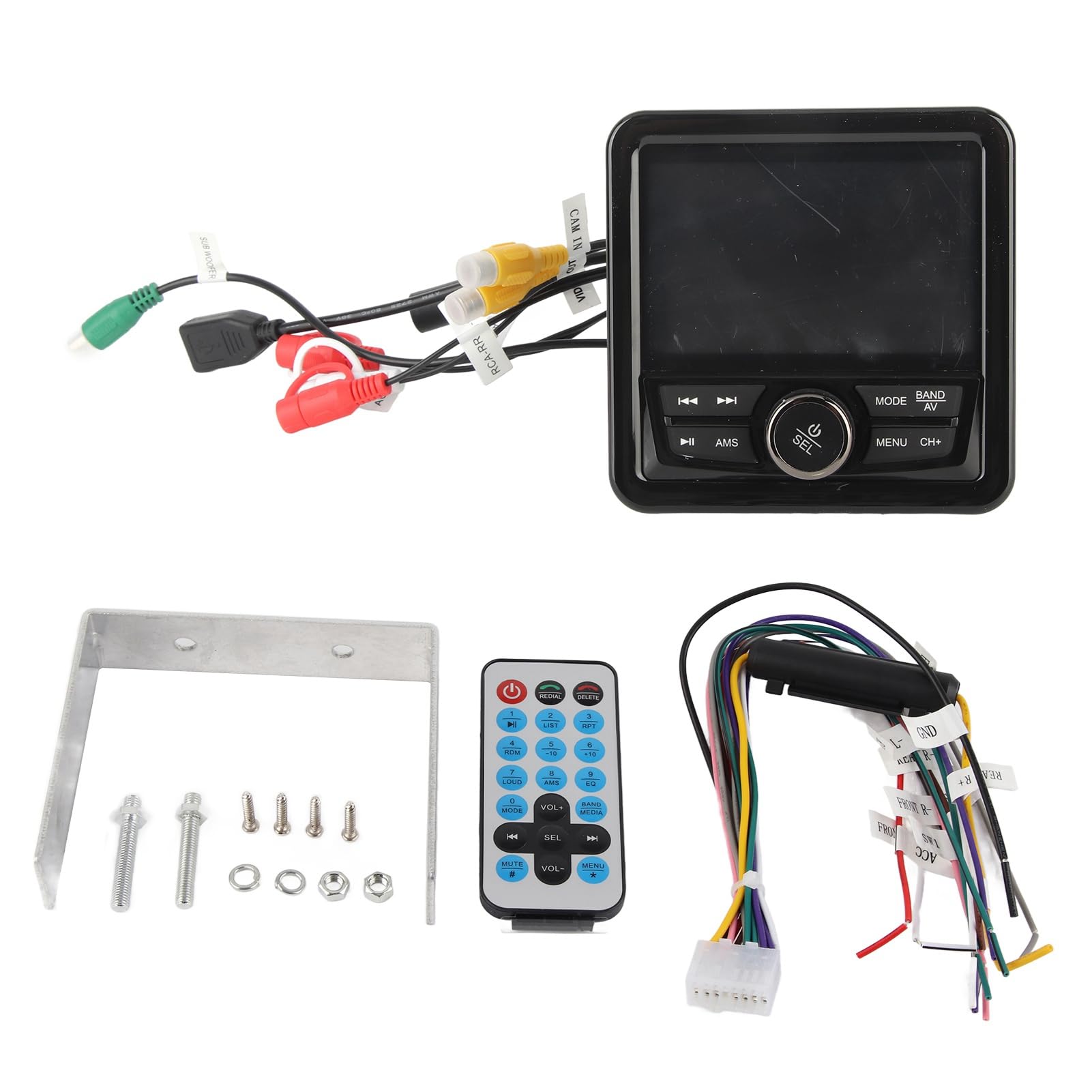 KIMISS Bluetooth-Marine-Stereoanlage, Einzel-DIN-Autoradio-Empfänger