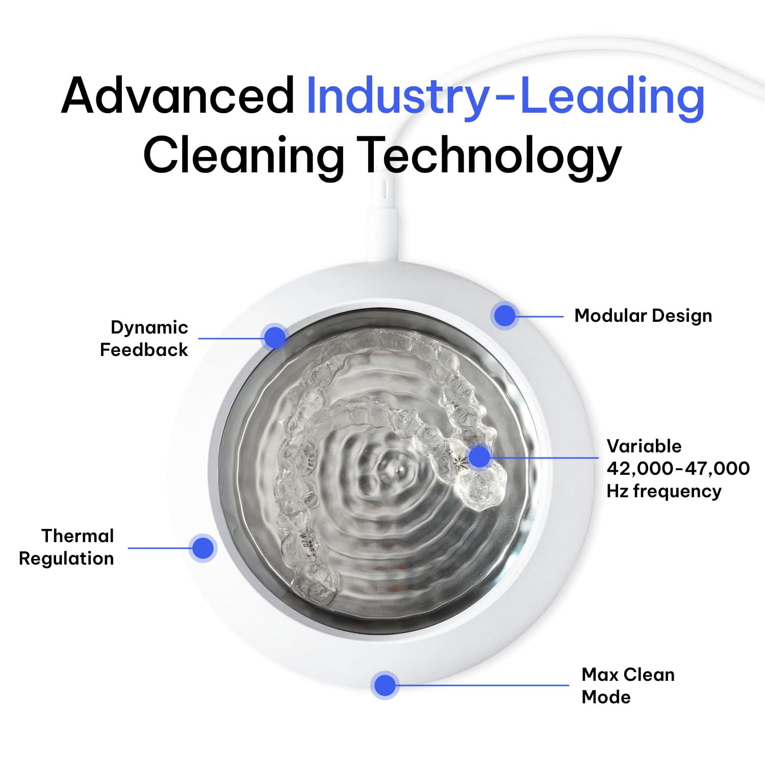 Zima Dental pod PRO | Machine de nettoyage à ultrasons avancée modulaire et multimode | Aligneur, protège-nuit, protège-dents, nettoyant pour prothèses dentaires | Approuvé FSA HSA (blanc arctique)