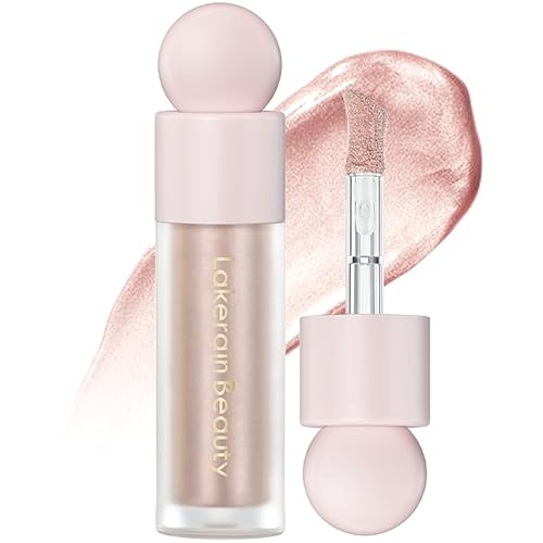 Erinde Maquillaje iluminador líquido, iluminador facial bronceador, acabado brillante natural, ligero, mezclable, sedoso, suave, iluminador facial,