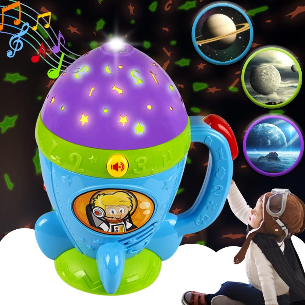 Toddler Flashlight Toys for 1 Year Old Boy Girl, Space