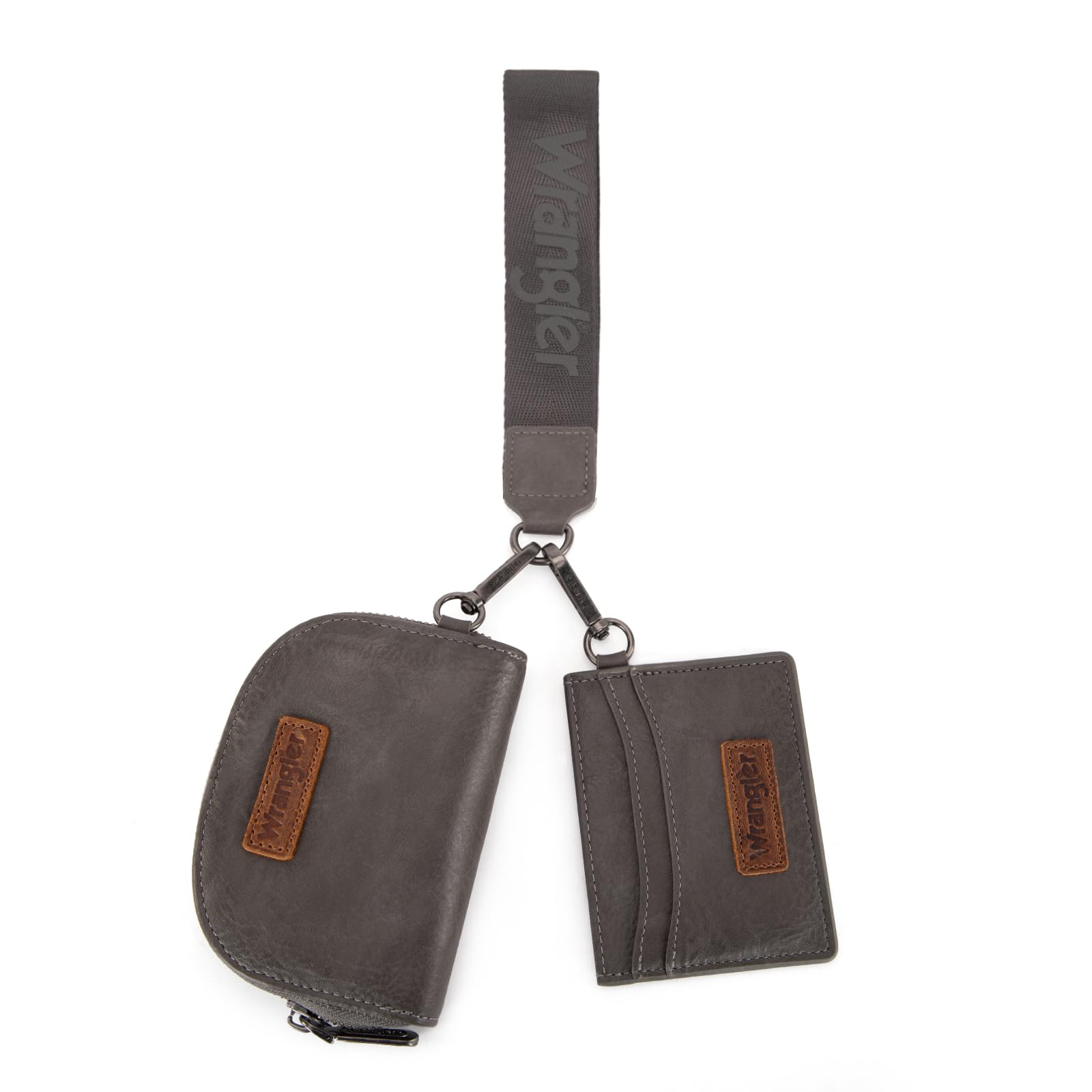 Wrangler KeyChain Wallet Wristlet Wallets for Women Dual Pouch Wristlet Rfid Blocking Credit Card Holder Wallet