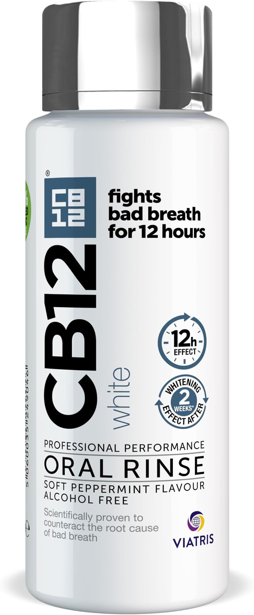 CB12 White Mouthwash, Whiter Teeth After 2 Weeks, Pleasant Breath For 12 Hours, 250 ml