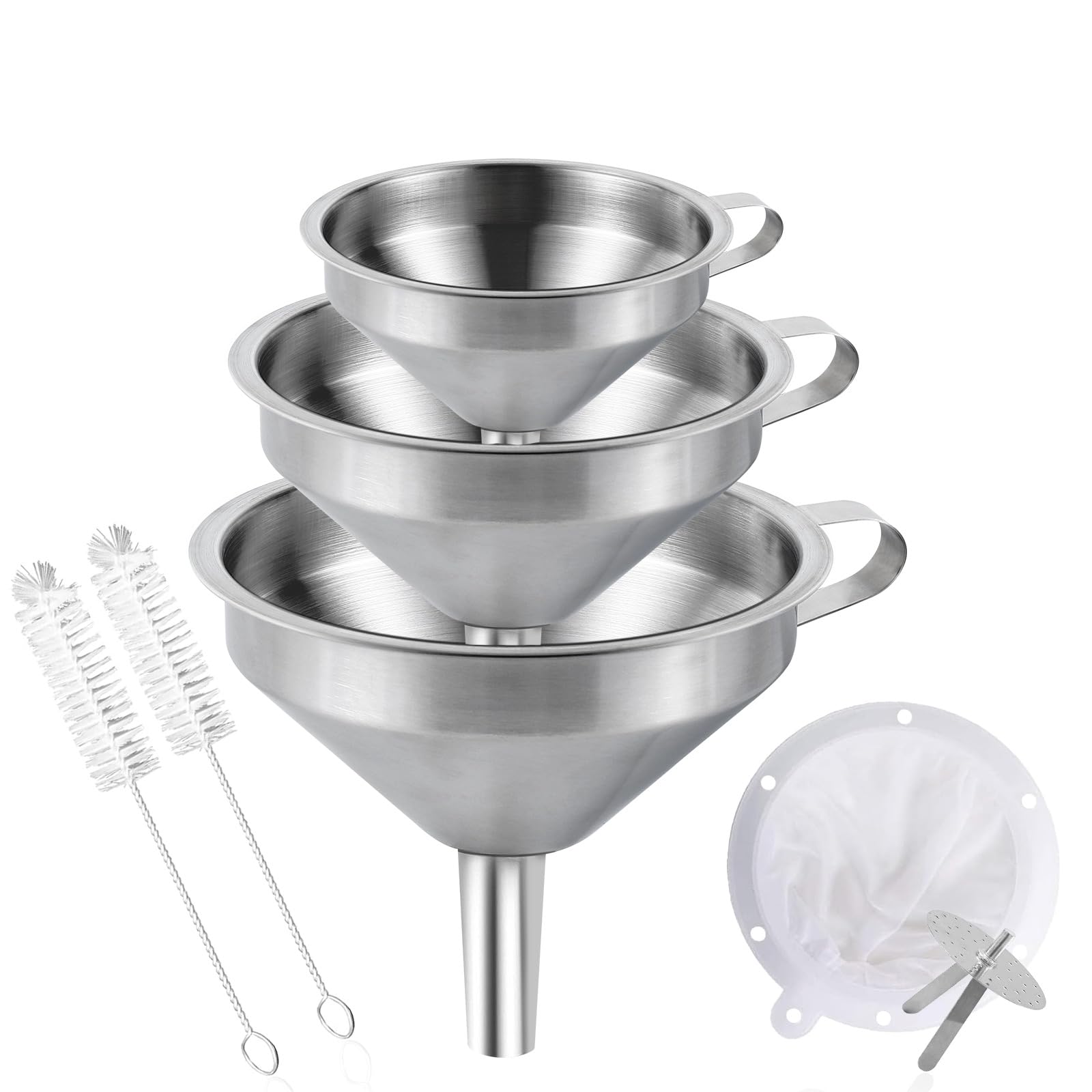 Lot De 3 Passoires Fines Avec Poignée 200/300/400 En Maille