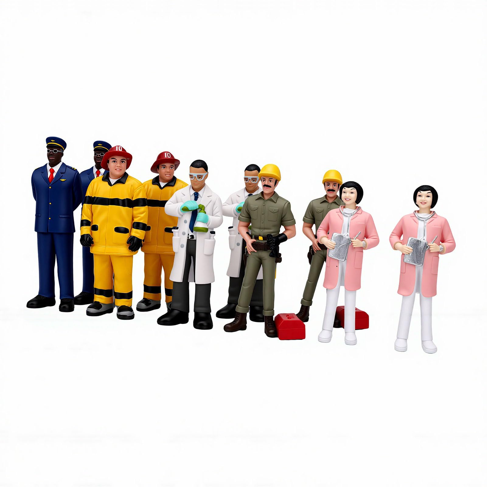 Matybobe Set de Figuras en Miniatura para Juego Imaginativo, Policía (5