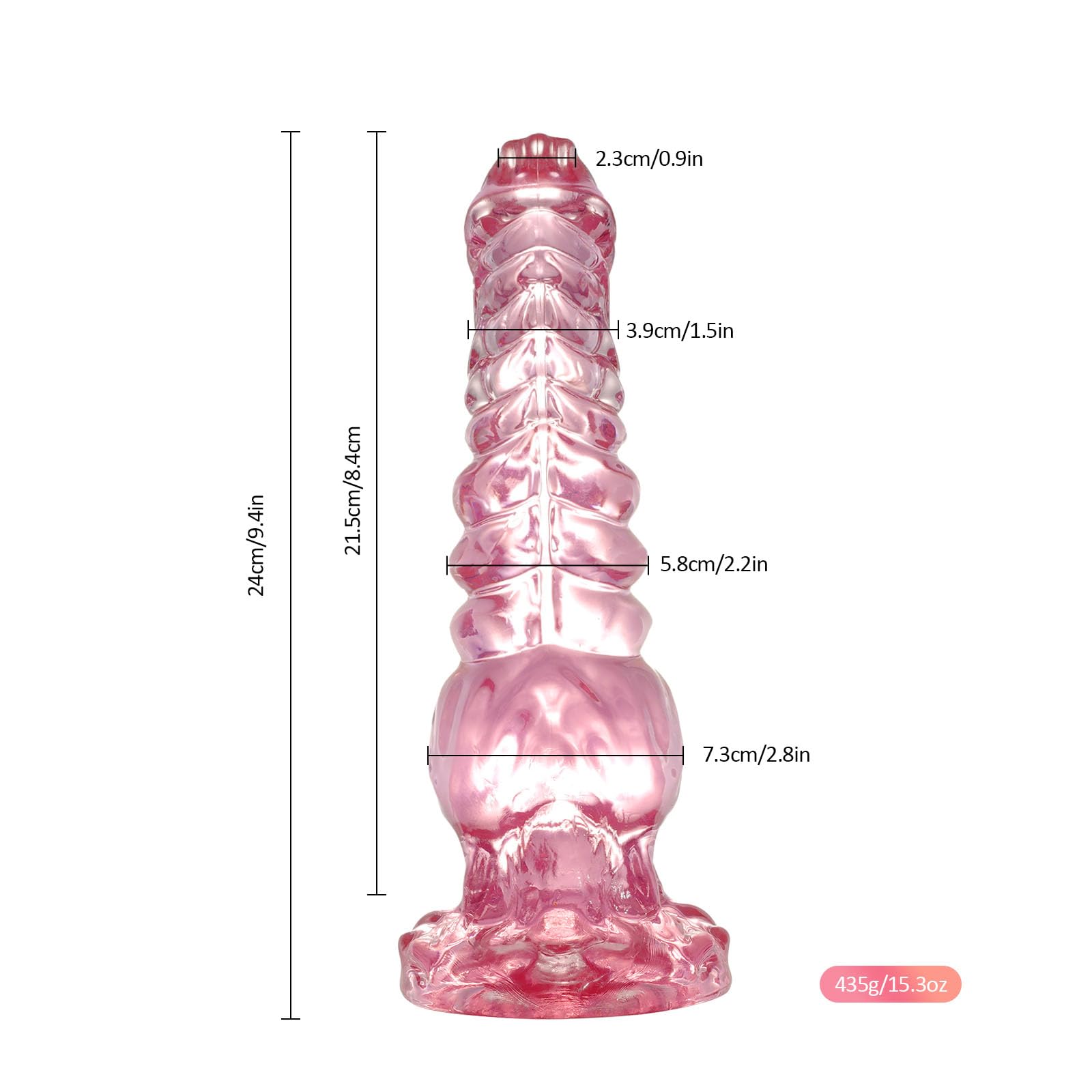9.4in Monster Dildo Pink,Fantasy Tentacle Knot Dildo with Big Knot and Strong Suction Cup, Adult Sex Toys for Women Men Gay