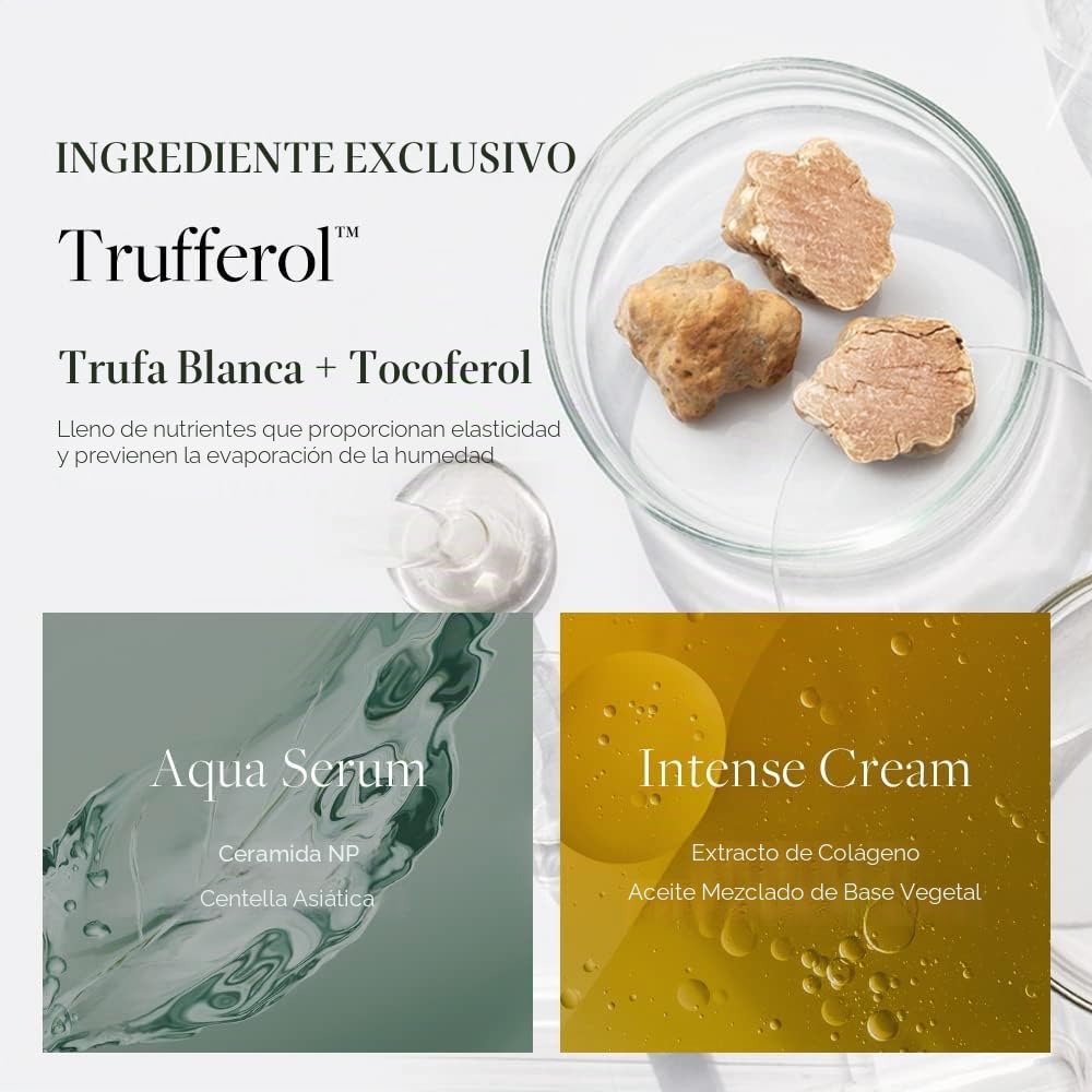 Dalba - Suero doble y crema de trufa blanca, sérum hidratante vegano y crema intensa, 7.4 onzas