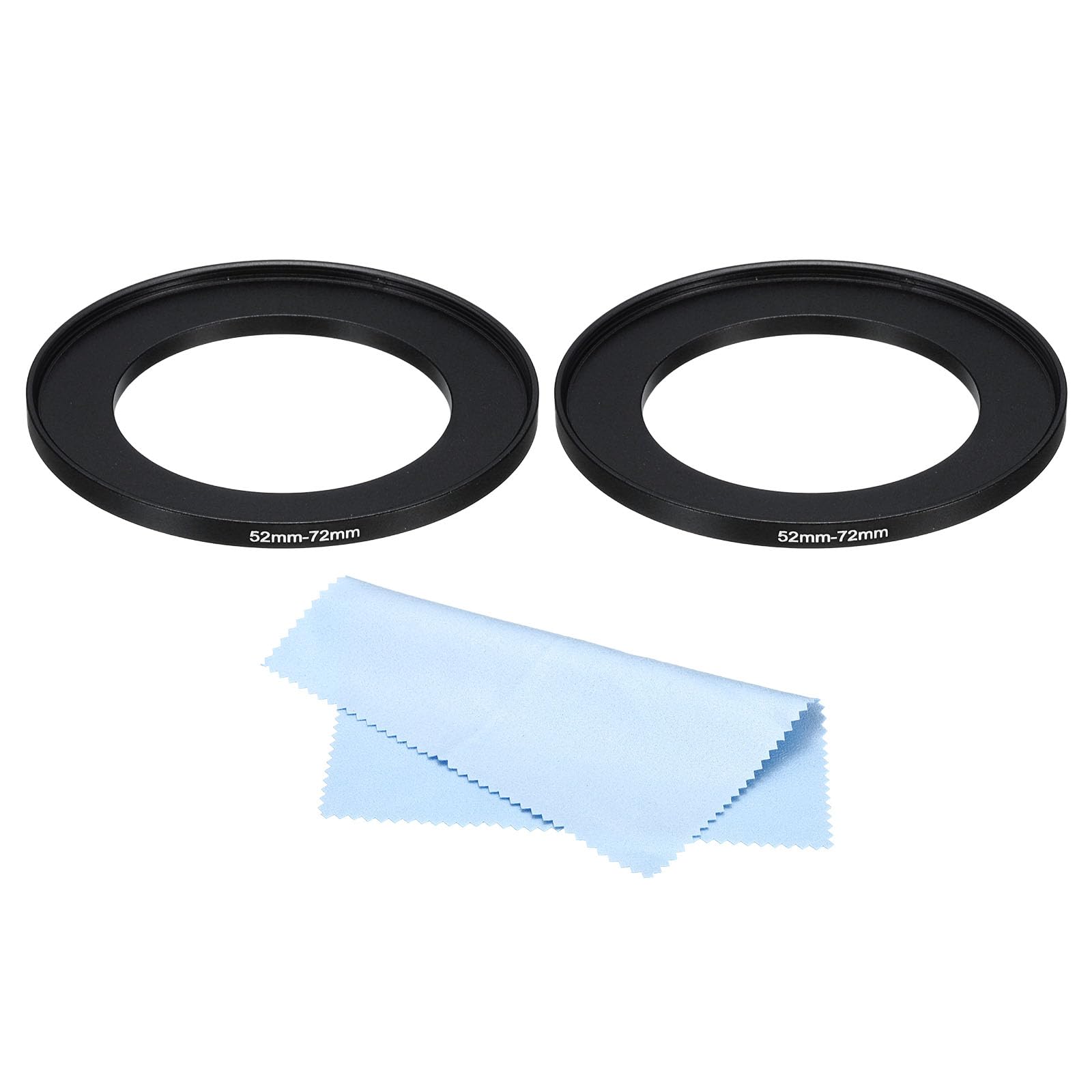PATIKIL Bague d'adaptation en métal 52-72mm Lot de 2 pour Filtre d'objectif d'appareil Photo Aluminium Noir
