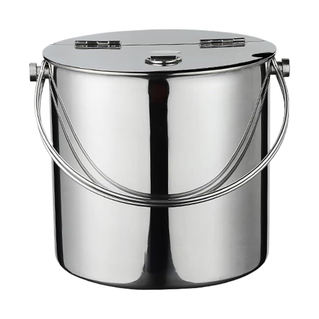 large ice bucket, Stainless Steel Ice Bucket With Lid Handle(4.8L)