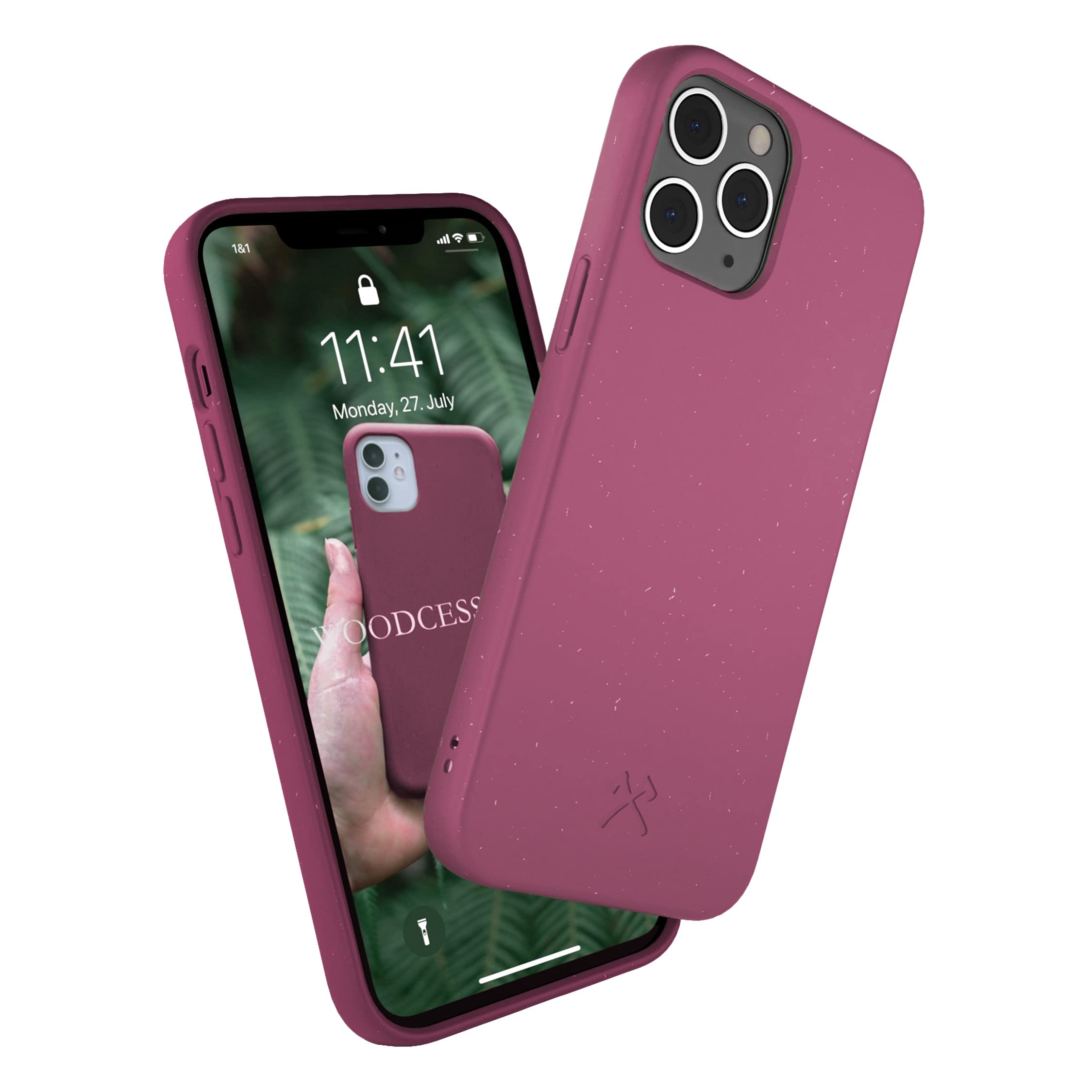 WOODCESSORIES - Phone Case for iPhone 12 Pro Max Case Red - Ecofriendly, Made of Plants