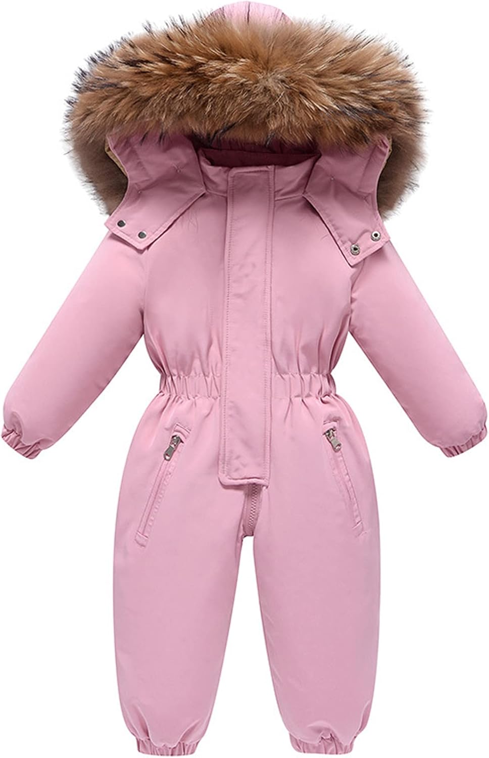 Children's one-piece down jacket 1-6 years old outdoor ski jacket, climbing suit, boys' and girls' one-piece suit