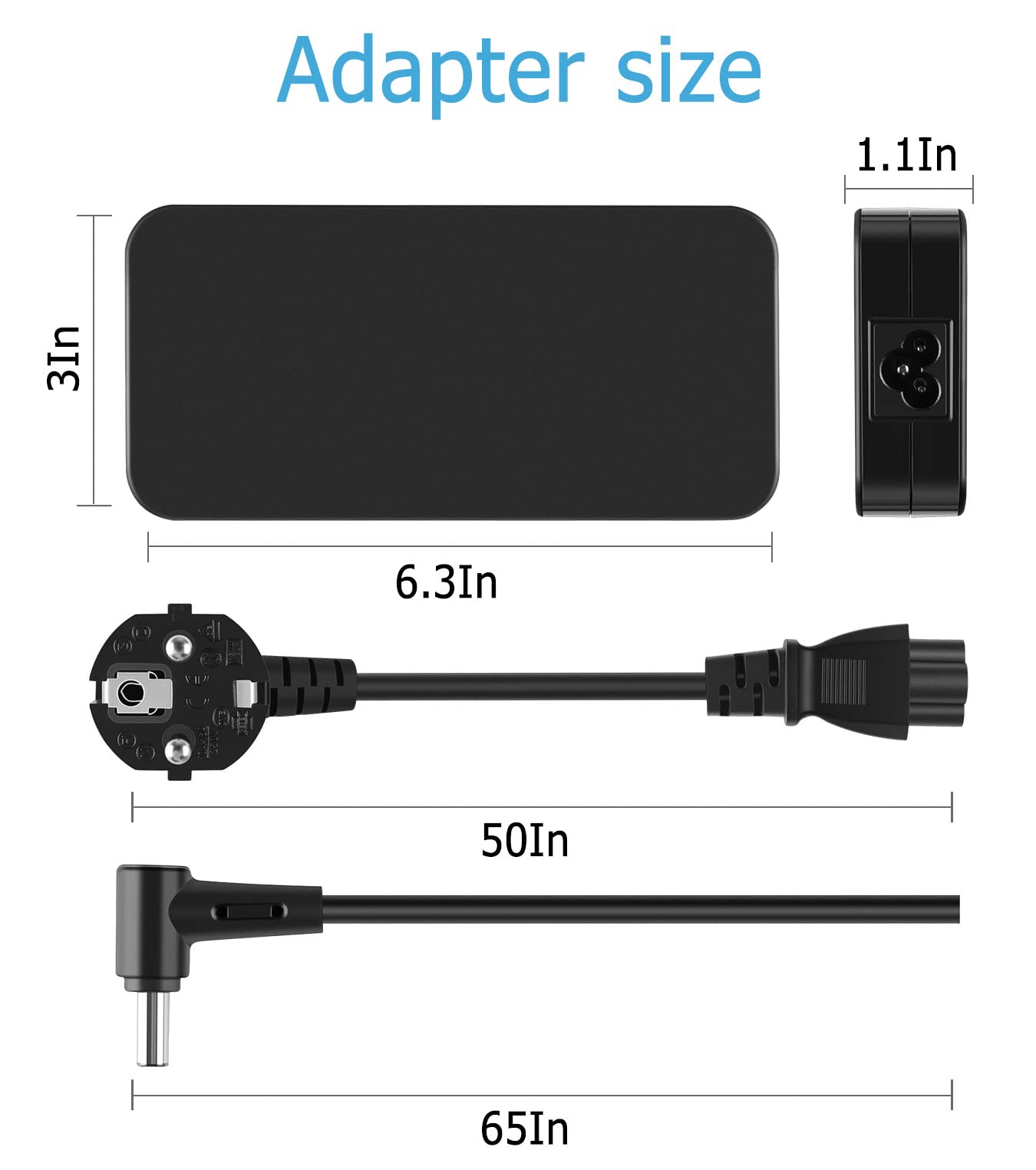 20V 6A 120W Chargeur Adaptateur Compatible avec ASUS A17-120P2A 90XB06VN-MPW000 X3400PH X3400PH VivoBook Pro 14 OLED S3400QC VivoBook Pro 14X OLED N7400QC N7400QE M7400QC