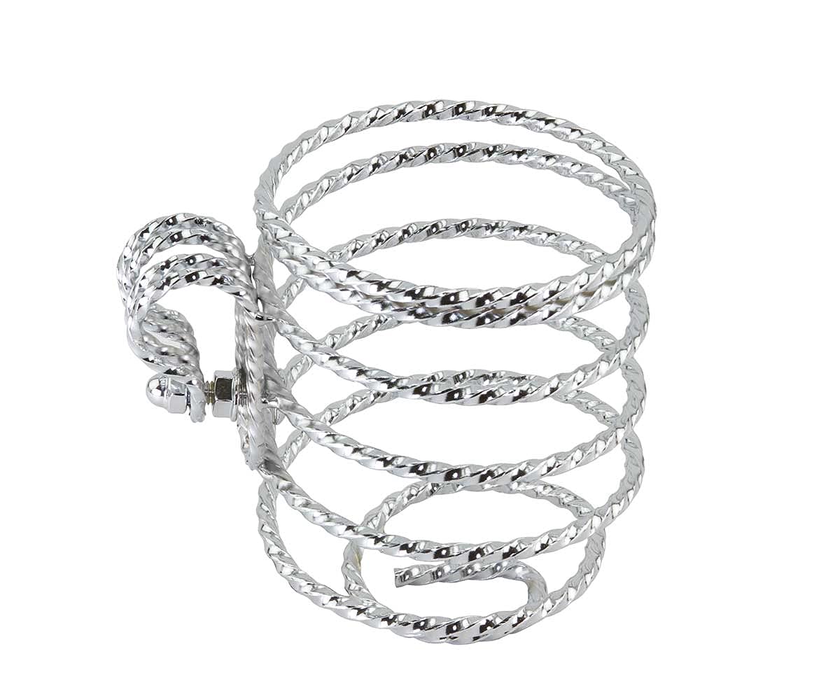 Chrome Steel Twisted Cup Holder for Bikes, Bicycles, trikes, lowrider Bikes, Beach Cruisers, Stretch Bikes.