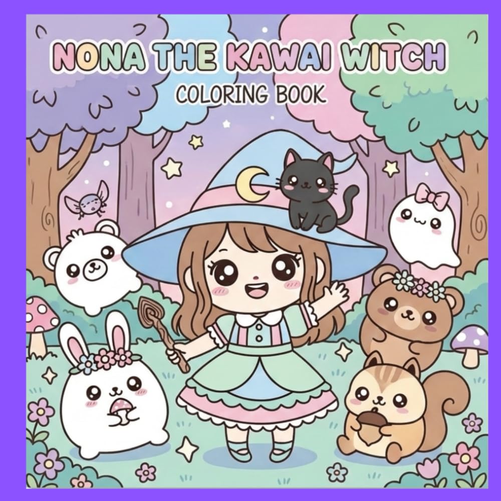 Nona, La Brujita: Un libro para colorear lleno de magia y creatividad