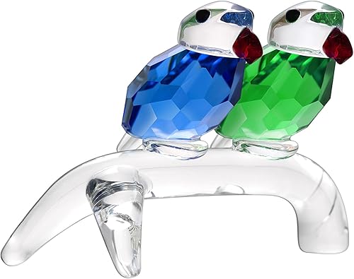 Figura de pájaros de cristal coleccionable, pisapapeles de cristal, adornos de decoración del hogar, decoración de mesa coleccionable de animales de