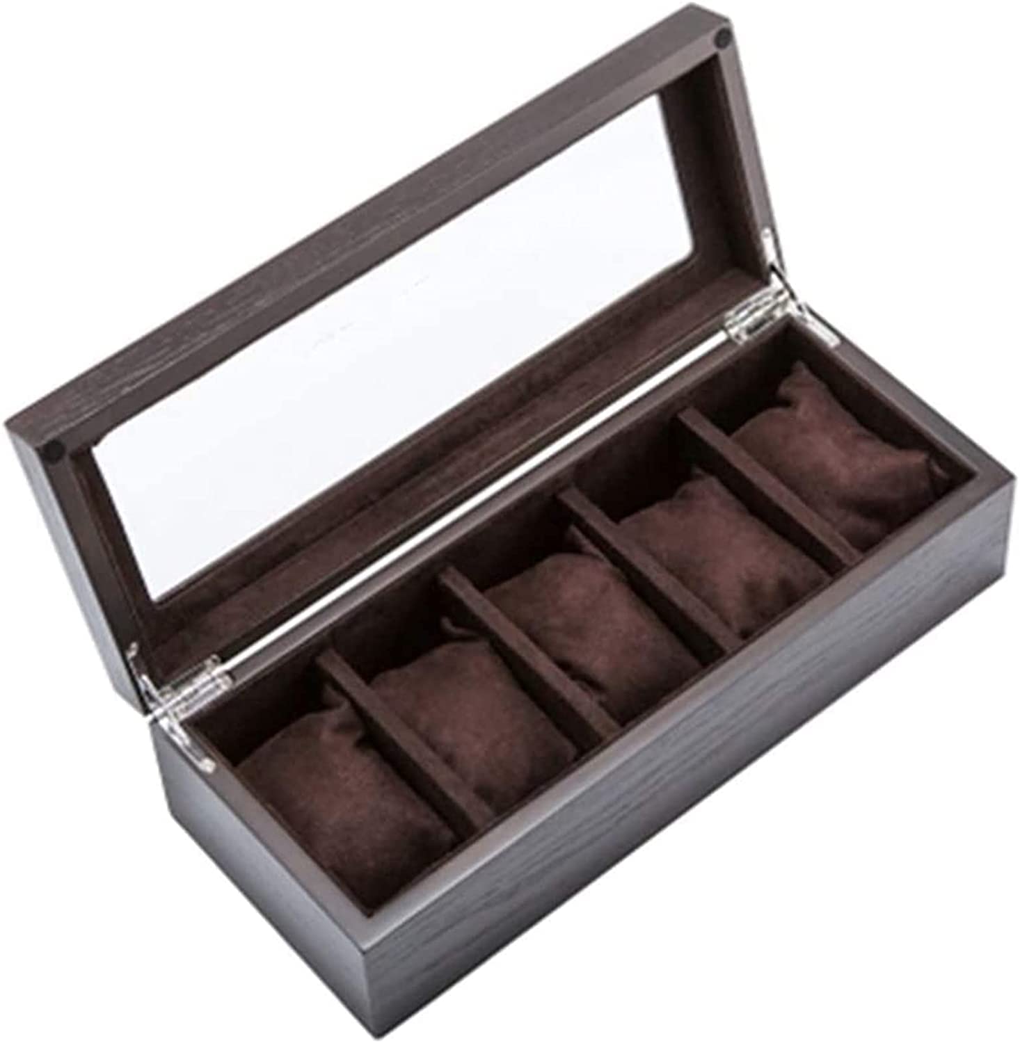 TIANQIHAO Men And Women 5 Slot Watch Storage Box With Window Mechanical Watch Display Cabinet Storage Box Gift Box,A