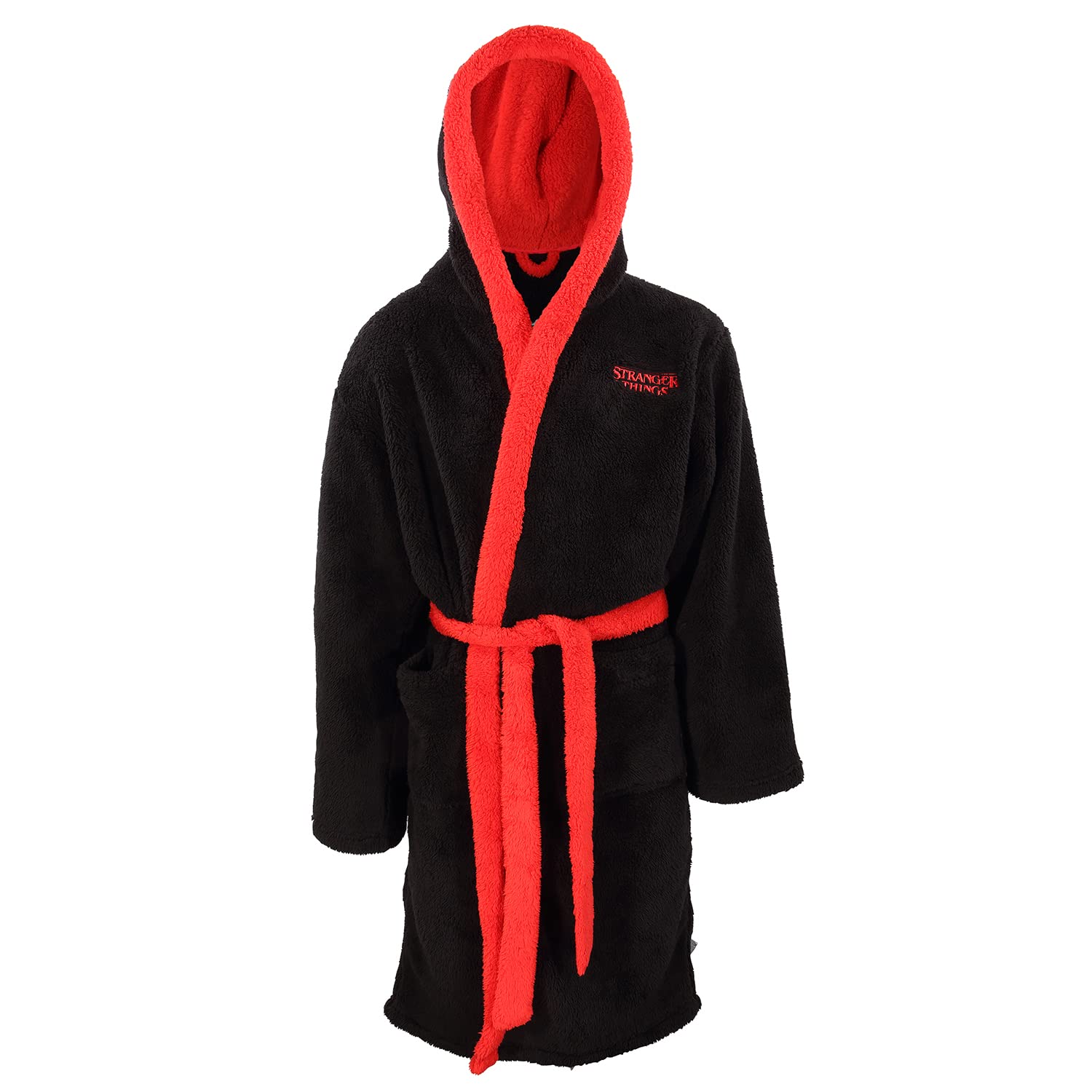 Heroes Inc. Unisex Black Stranger Things Logo Bathrobe