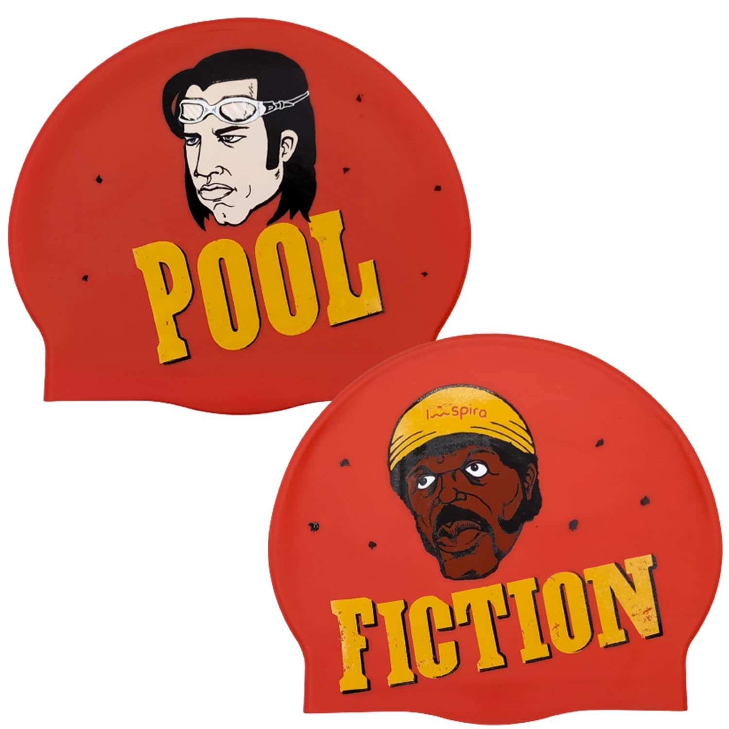Pool Fiction Silicone Swimming Cap, Multicoloured with ceramic effect