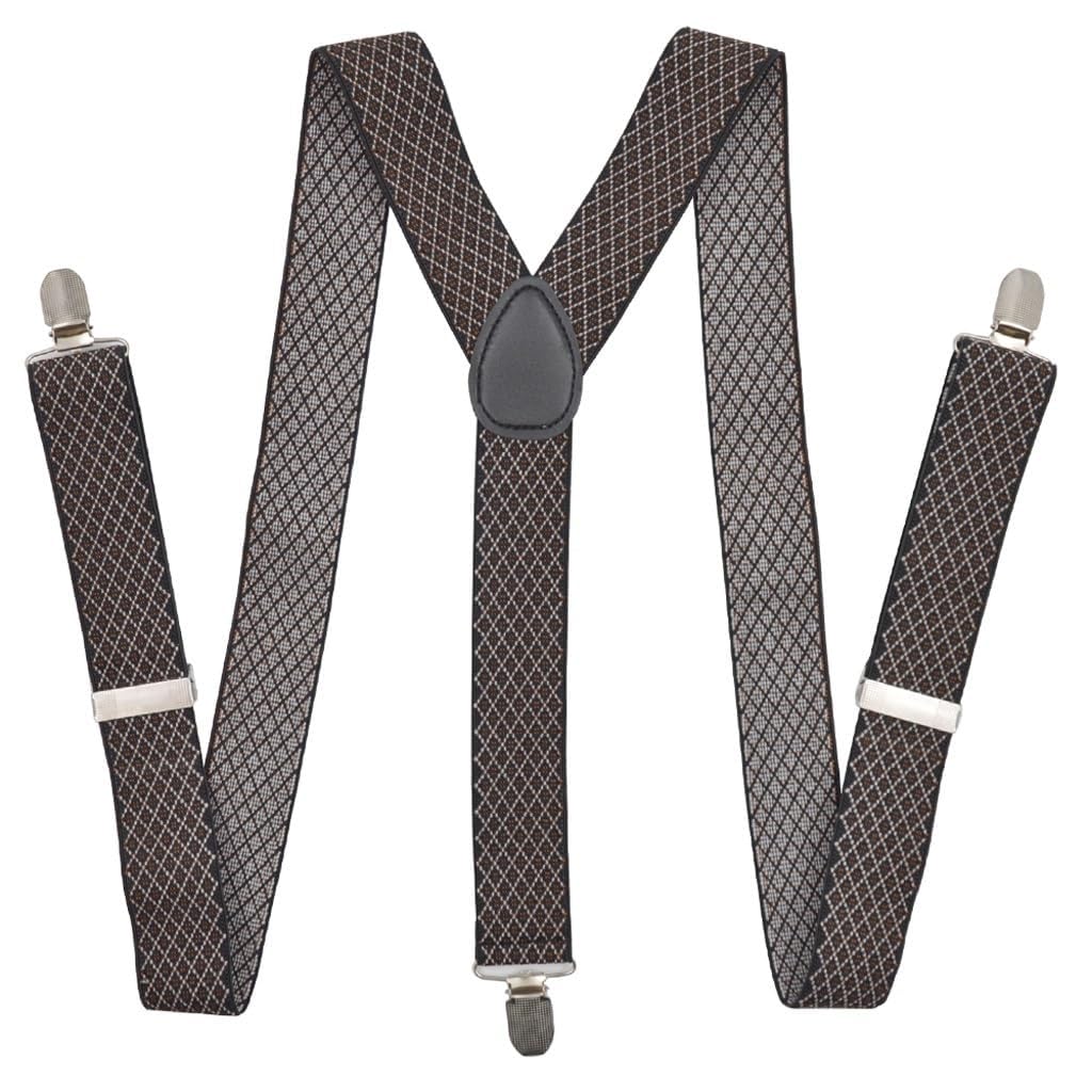 Y-Back - Tirantes unisex con clip de 3,5 cm de ancho, tirantes elásticos de celosía, tamaño más grande para hombres y mujeres, clip de tirantes ajustable resistente
