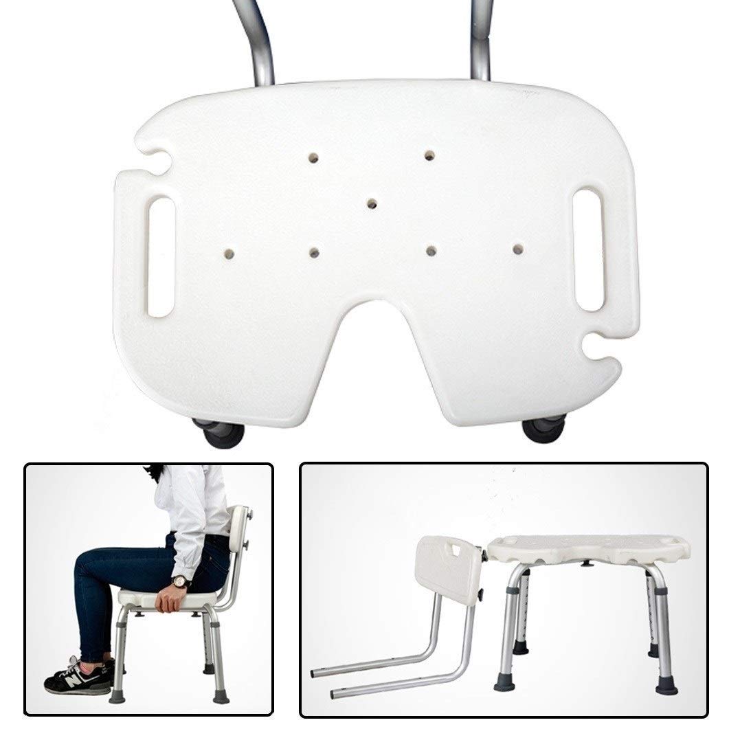 Ducha Sillas for los Ancianos, Ducha Asiento de Banco for minusválidos, Bañera de heces for la Ducha, Adultos BañoBañera de los Asientos, con la manija y del Respaldo, Ligero y Compacto