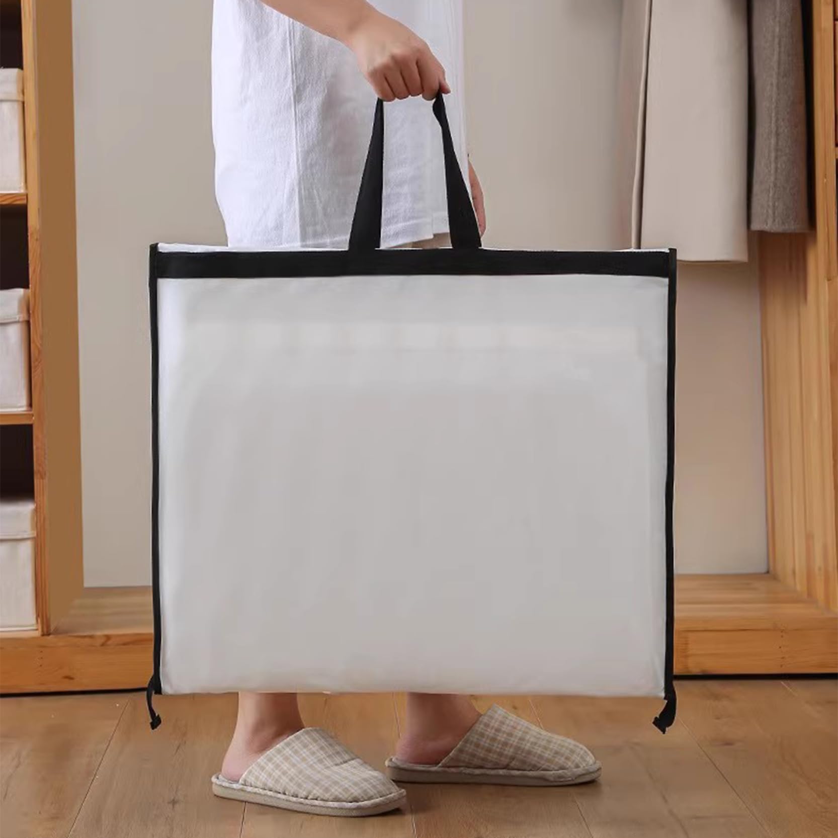 Fundas largas para bolsos de vestir de 70,86 pulgadas, bolsas plegables para vestidos de novia, fundas protectoras para ropa con cremallera, bolsas protectoras con asa de transporte, color blanco