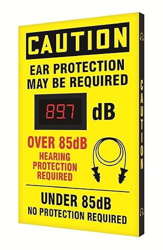 Accuform Señal de medidor de decibeles, 20 x 12 pulgadas, SCS603