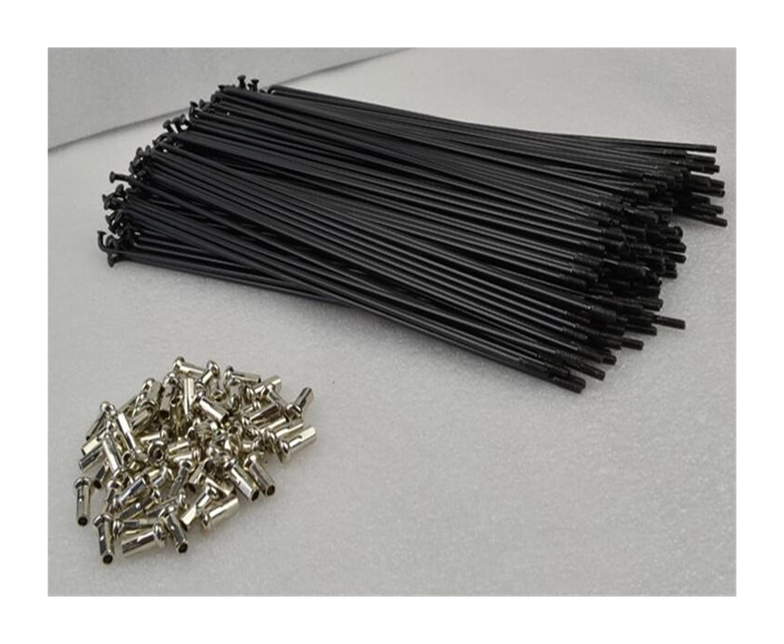 Lot De 10 Rayons De Vélo En Acier Inoxydable 12G 2,5mm - 224 Mm Avec Écrous Et Tétons Assortis - Parfait Pour Roues Solides