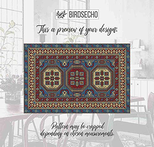 Tapis de cuisine en vinyle BirdsEcho lavable antitache lino 60x80