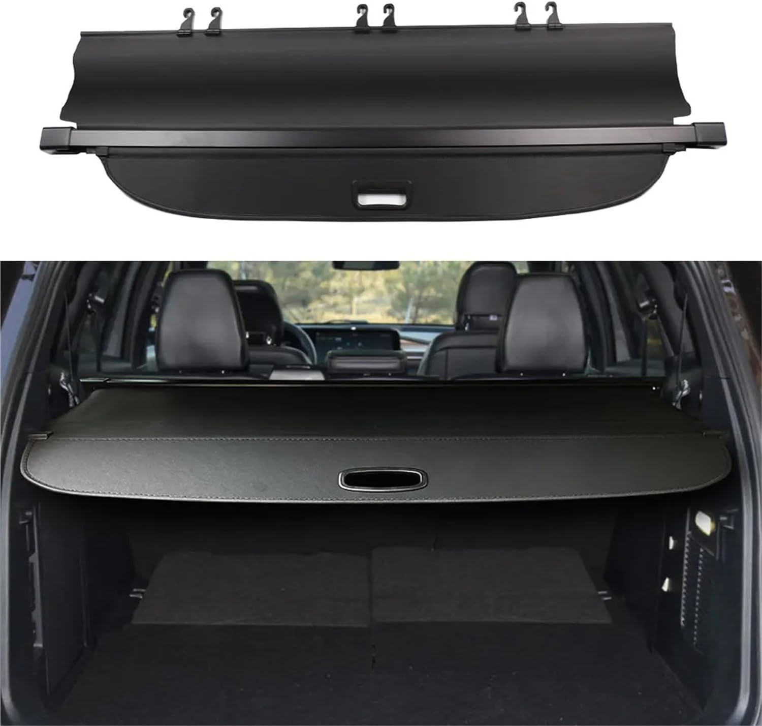 Car Interior Accessory Retractable Cargo Cover Car Parcel Shelf Compatible with Ford Edge 2016-2022
