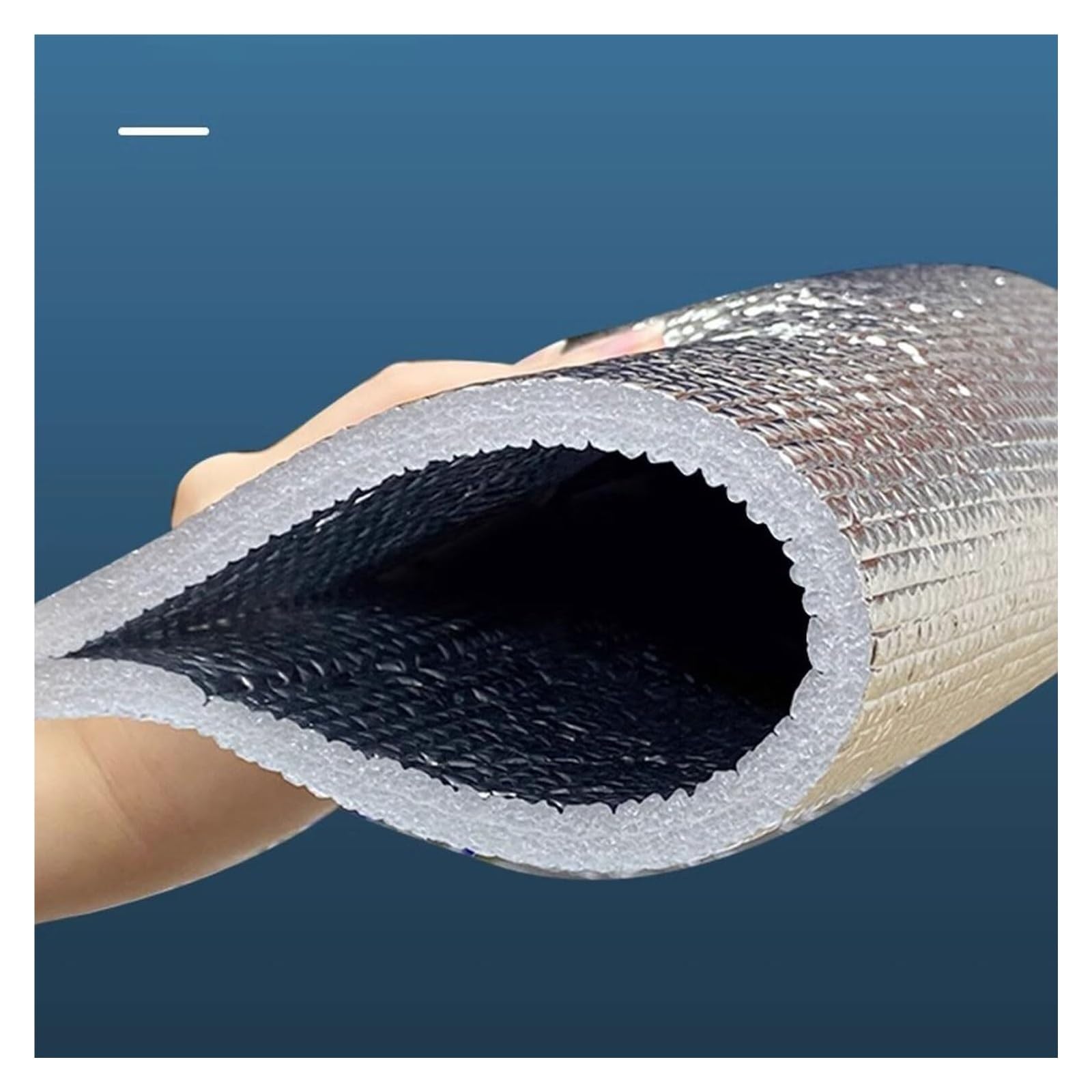 Colchoneta impermeable de doble cara de papel de aluminio impermeable de 9 mm de espesor, impermeable y aislante, colchoneta de pícnic para acampar tienda de playa tienda de campaña
