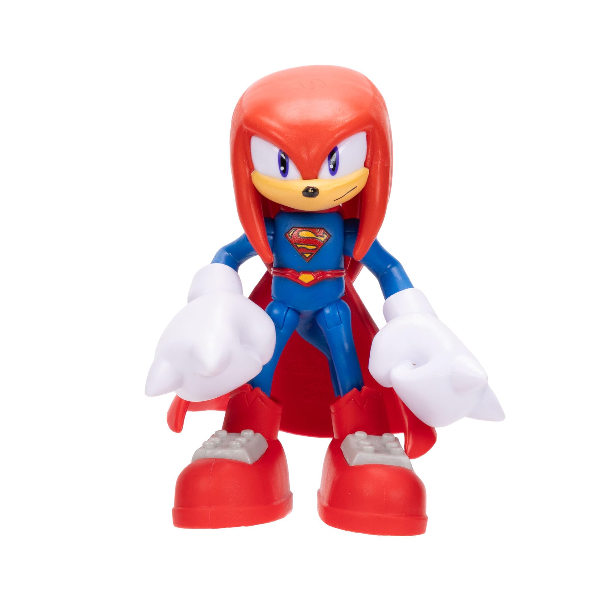 DC x Sonic Knuckles als Superman 6,35 cm (2,5 Zoll) große Actionfigur, offiziell lizenziert von Jakks Pacific, hochbeweglich und detailreich gestaltet, Sammlerverpackung
