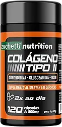 Colágeno Tipo 2 Condroitina e Glucosamina Msm 120 Cápsulas 500mg Zuchetti nutrition
