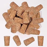 25 Pack Natural Soft Wood Corks, Tapered Cork Wooden Beer Bottle Stopper for Wine Making Craft, Leakproof,DIY Crafts