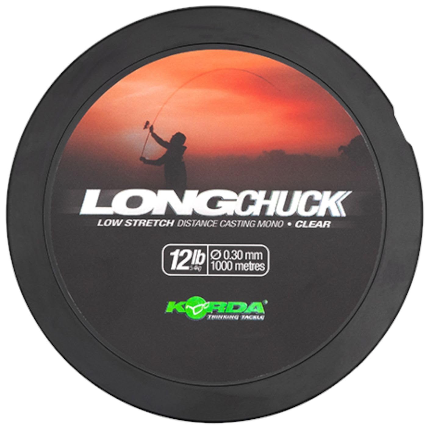 Korda LongChuck Low Stretch Distance Casting Mono Clear 1000m Spools: 12lb
