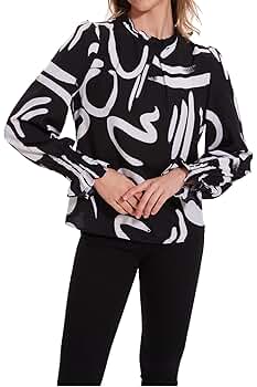 ZOOMOON Women's Polka Dots Blouse Puff Ruffle Long Sleeve