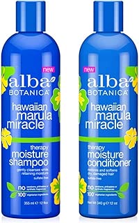 Alba Botanica Hawaiian Marula Miracle Therapy Shampoo and Conditioner Bundle, 12 Ounces Each - coolthings.us