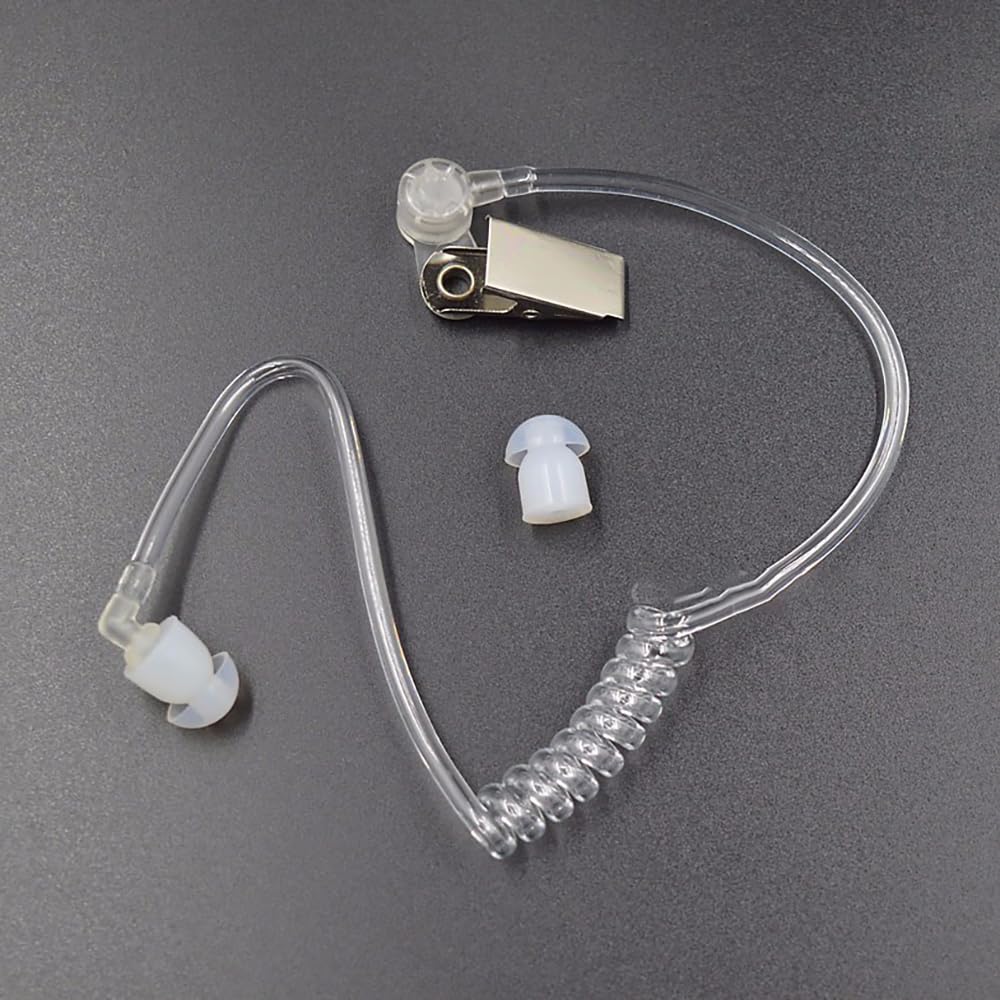 Weforu 3PCS Replacement Acoustic Tube for 2-Way Radio Audio Headsets,Ear Piece Headset,Replacement Air Acoustic Tube/Transparent Coil Tube for Motorola Kenwood Walkie - Image 3