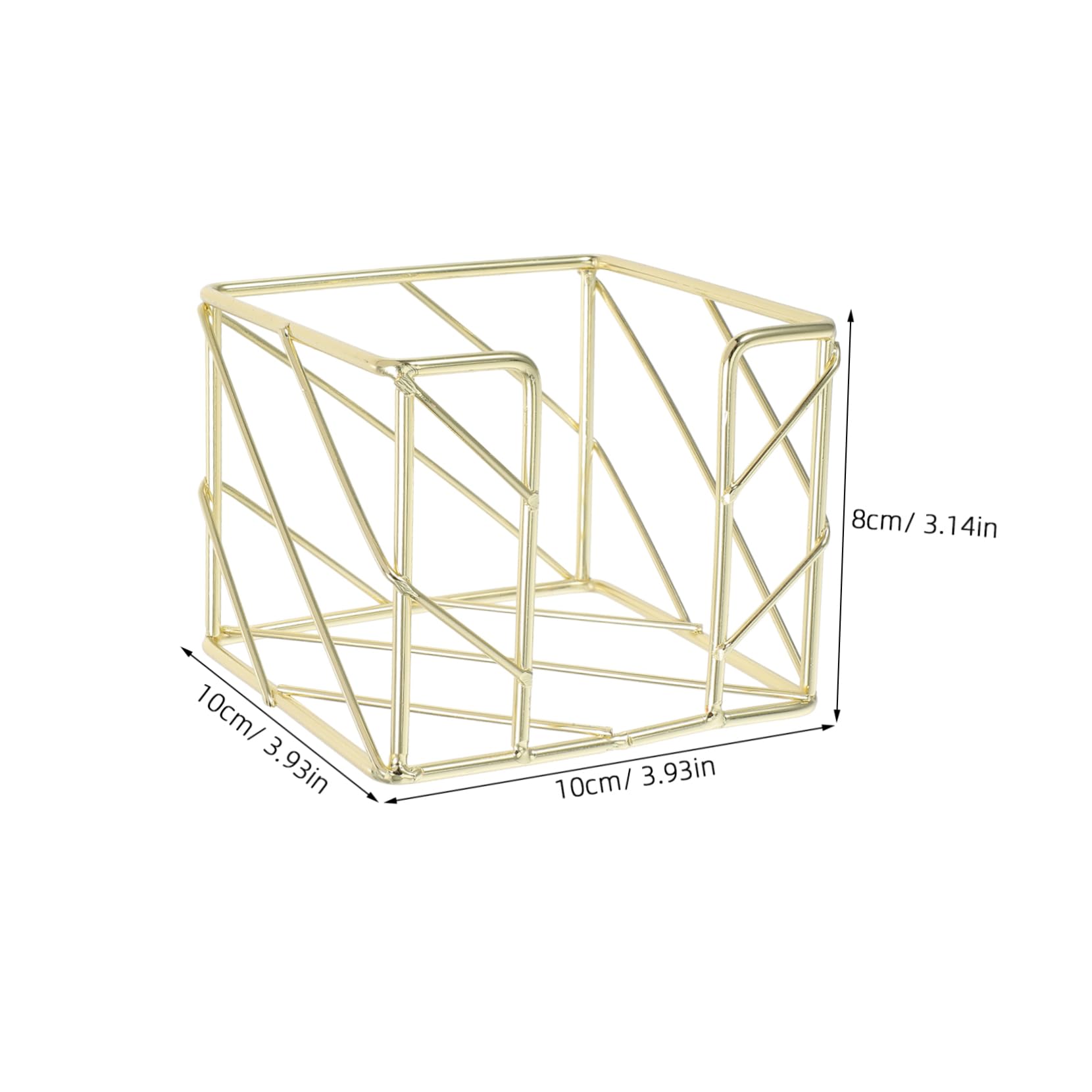 OSALADI Stylish Gold Desk Organizer Elegant Hollow Design Note Holder and Memo Pad Dispenser for Efficient Office Space Management and Decorative Home Accessories