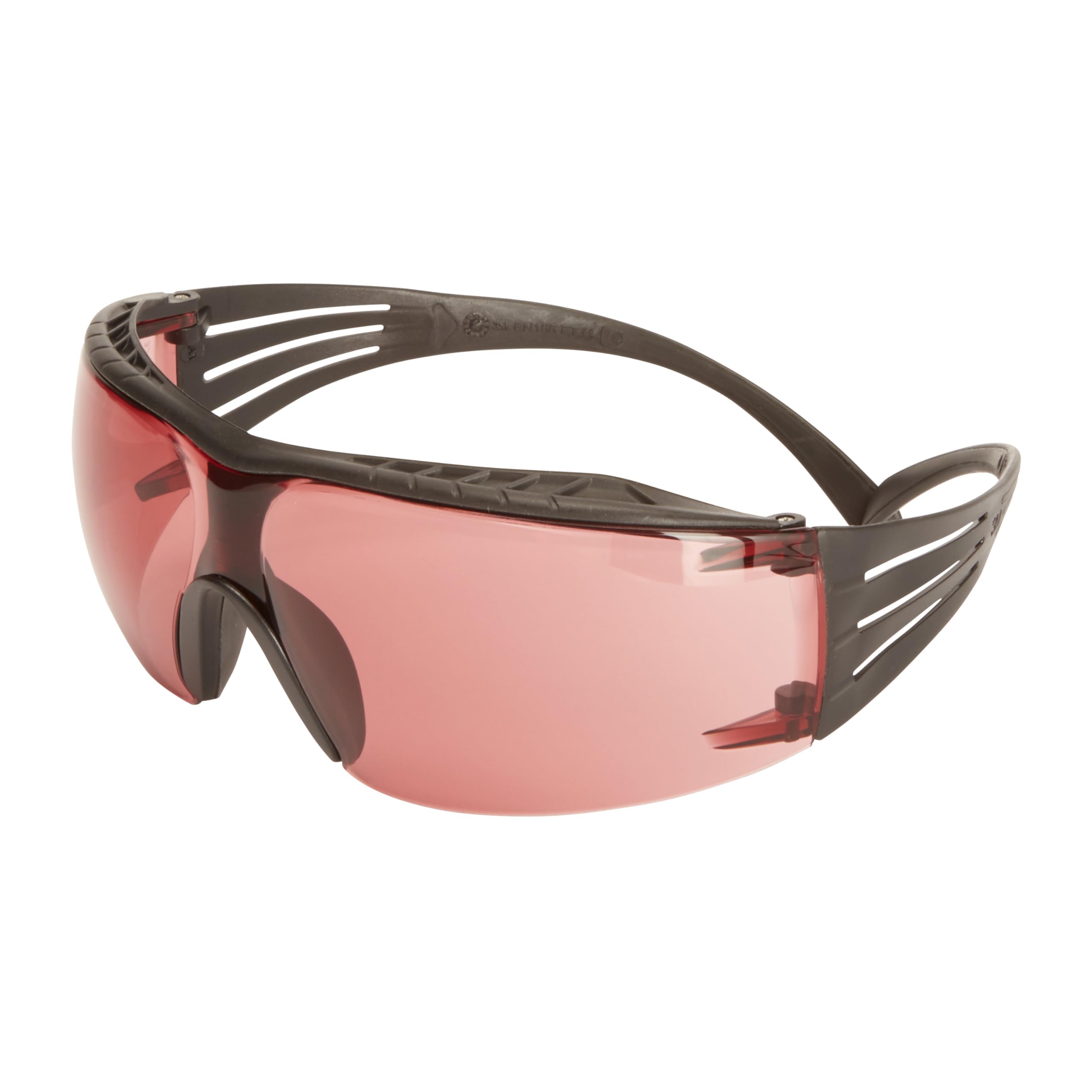 Securefit 3M 400X Safety Glasses, Black/Black frame, Scotchgard Anti-Fog/Anti-Scratch Coating (K&N), Vermillion Lens, SF422XSGAF-BLK-EU, 1 per Package