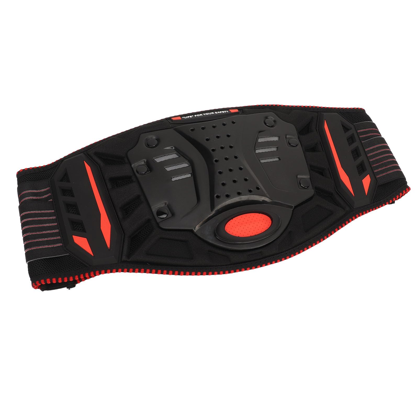 BusoTh Professional Motorcycle Kidney Belt, All Round Protection Comfortable Motocross Rider Waist Belt Breathable Black Red for Riding (Large), BusoThzdrsa30wx5-12