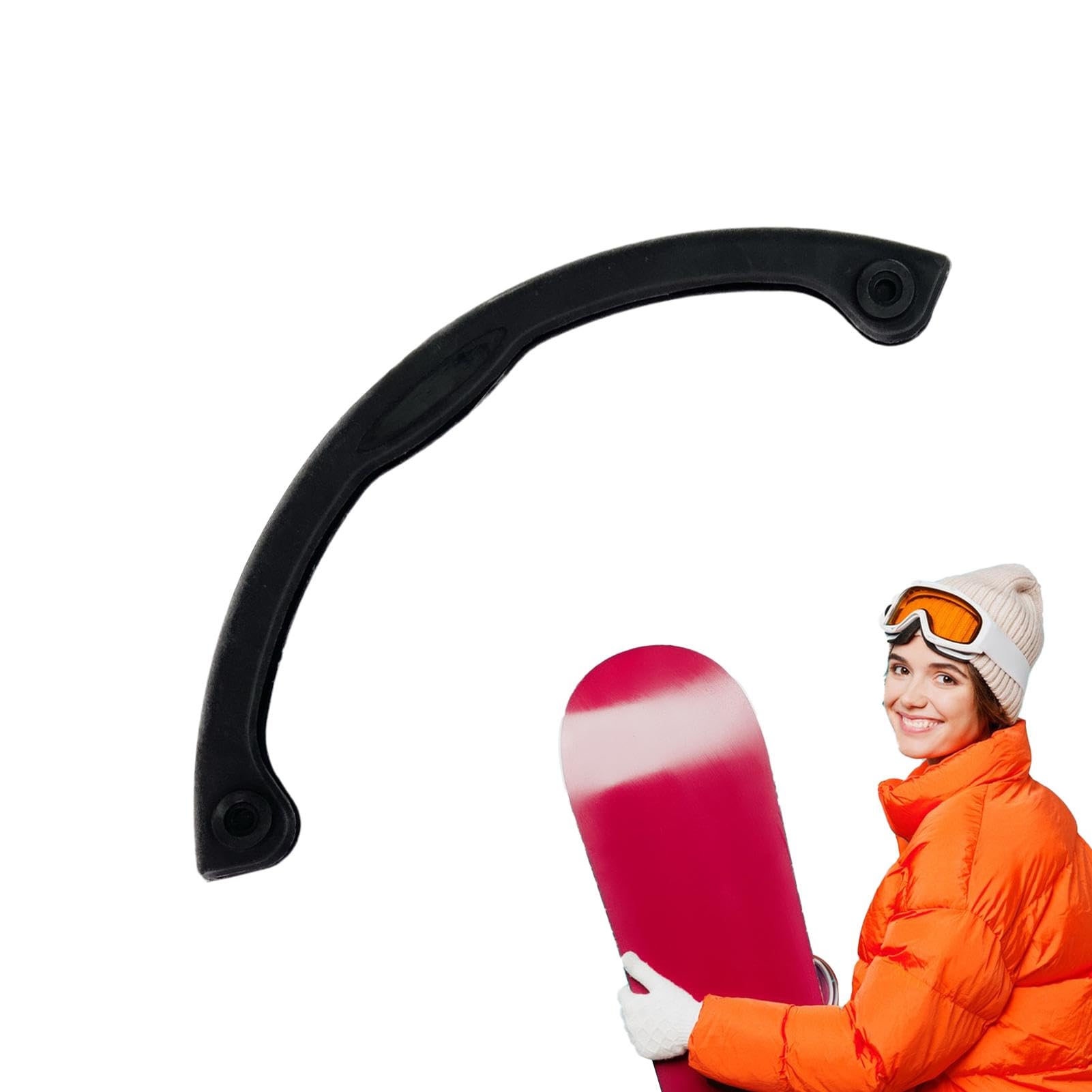 Bande Anti-collision ABS Pour Snowboard – Protège-nez Noir, Facile à Installer, Pour Débutants