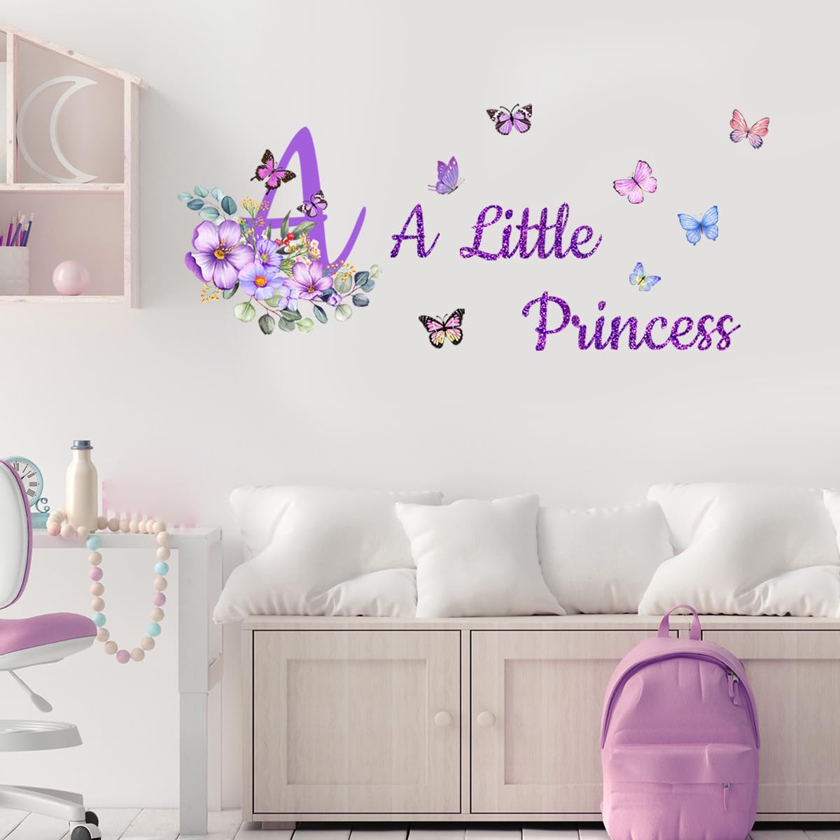 MAIGO Princess Wall Stickers – Rainbow Butterfly Carriage Decorations  Princess Wall Stickers Quotes Girls Butterfly Peel and Stick Wall Art Girls  Bedroom Wallpaper Wall Decal Stickers Quotes Kids – BigaMart, image size:1200x1200