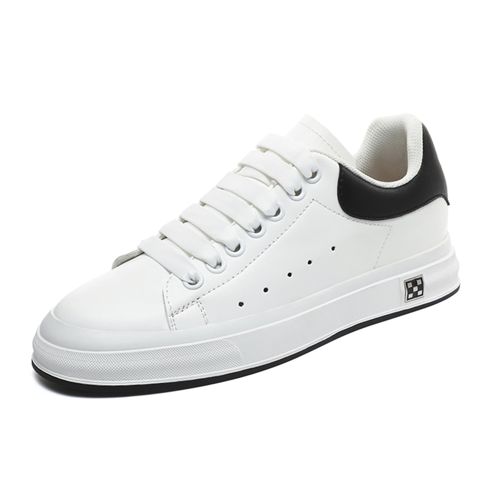 Men's Casual Sneakers Height Increase Insole 6cm White Black, Men's Fashion Sports Shoes
