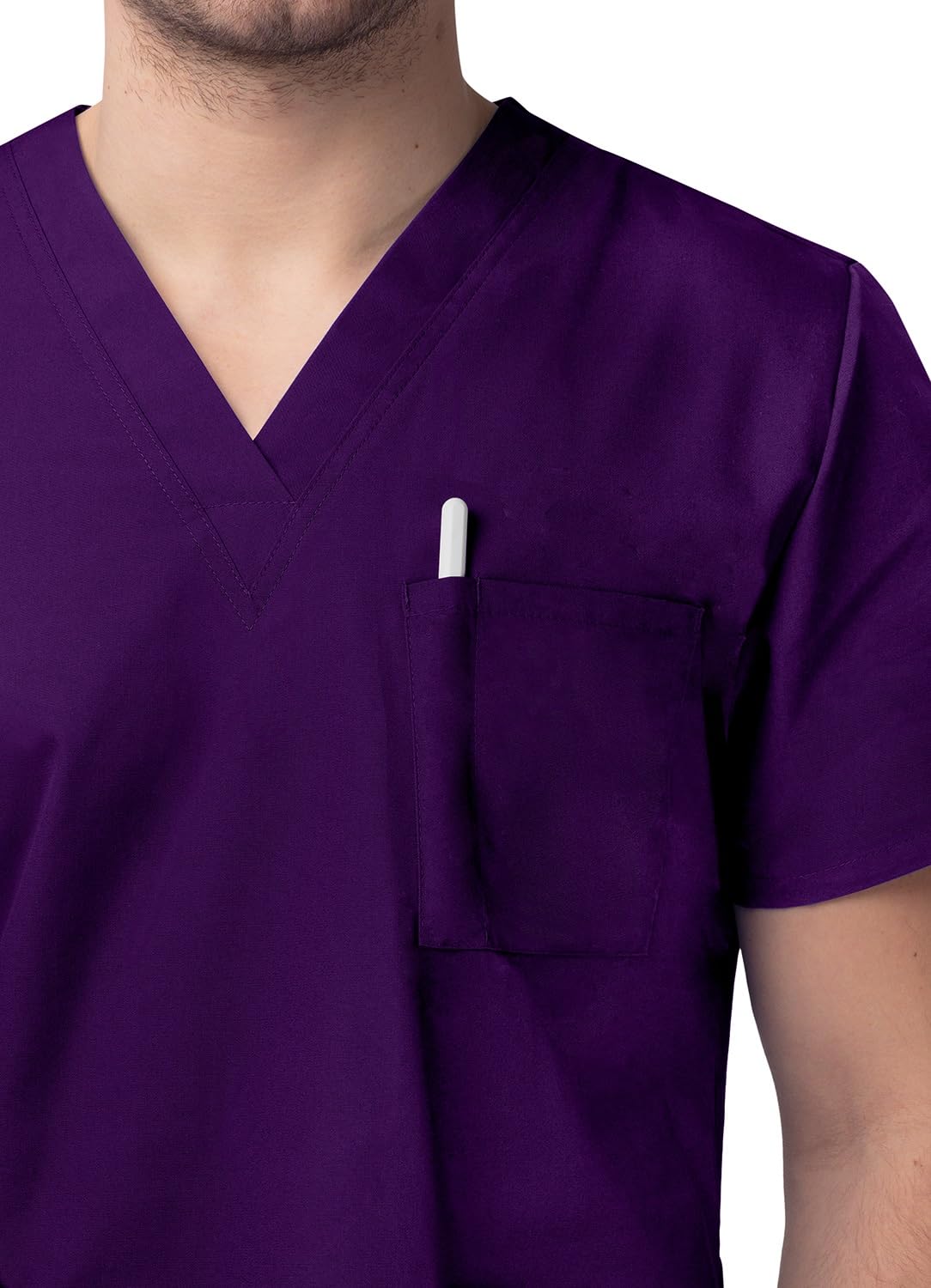 Sivvan Unisex odzież pielęgnacyjna z dekoltem w serek, top/spodnie ze ściągaczem, liliowy, XL